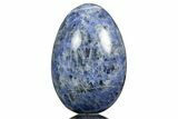 Beautiful Blue Polished Sodalite Egg - Brazil #308752-1